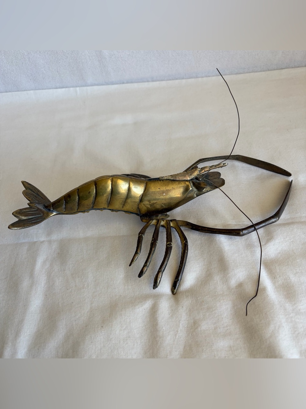 Vintage Brass Lobster/ Crawfish Decoration